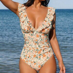NWT Floral One Piece Swimsuit